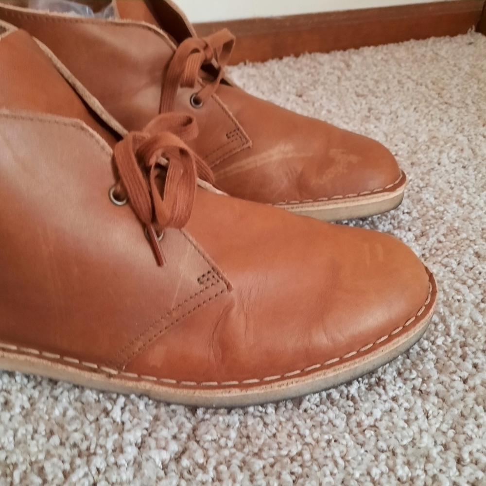Clarks Originals Desert Chukka Boots Dark Tan Genuine Leather 26162422 Size 11 - Picture 4 of 16